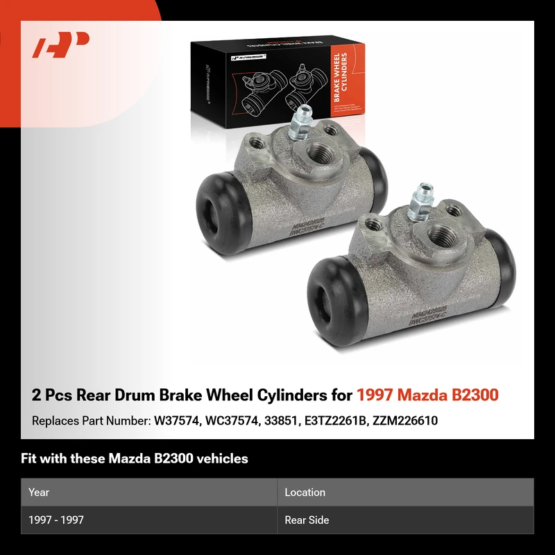 2 Pcs Rear Drum Brake Wheel Cylinders for 1997 Mazda B2300