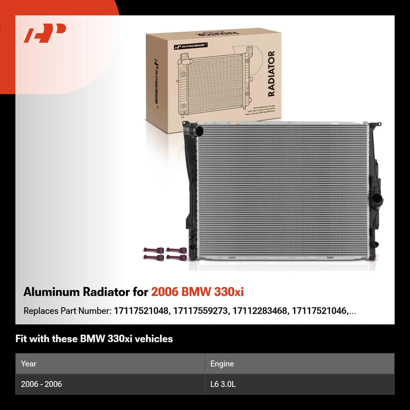 Aluminum Radiator for 2006 BMW 330xi