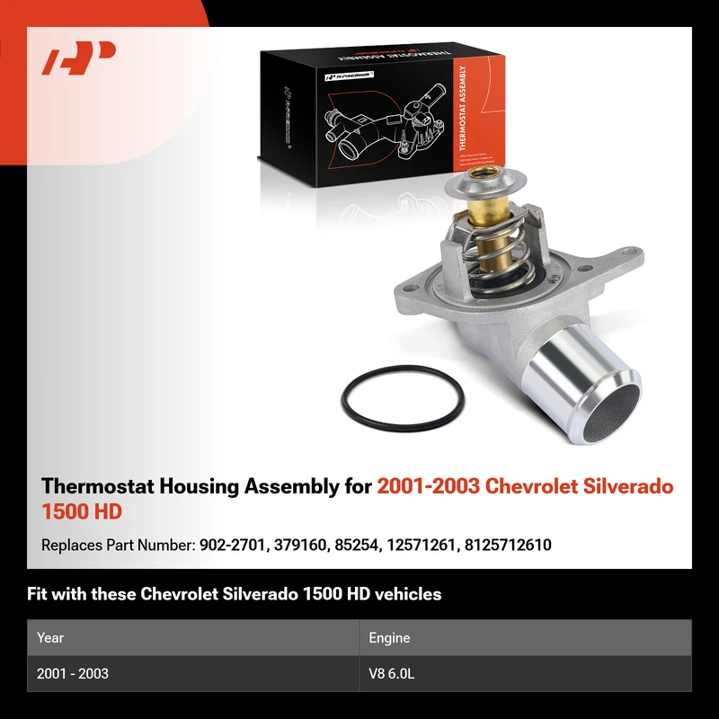 Thermostat Housing Assembly for 2001-2003 Chevrolet Silverado 1500 HD