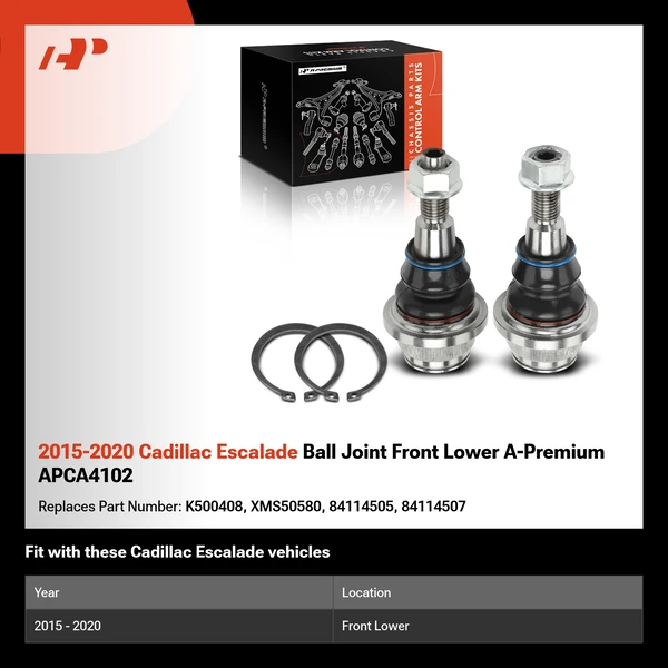 2015-2020 Cadillac Escalade Ball Joint Front Lower A-Premium APCA4102