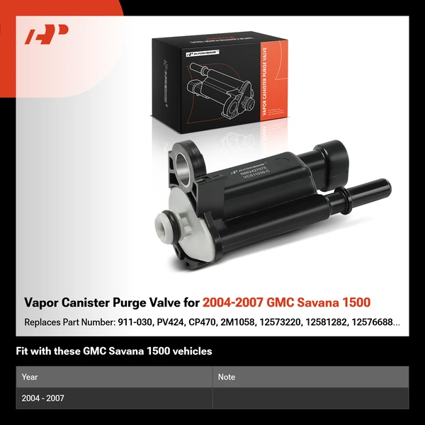 Vapor Canister Purge Valve for 2004-2007 GMC Savana 1500