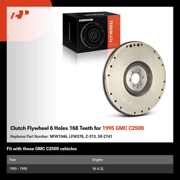 Clutch Flywheel 6 Holes 168 Teeth for 1995 GMC C2500