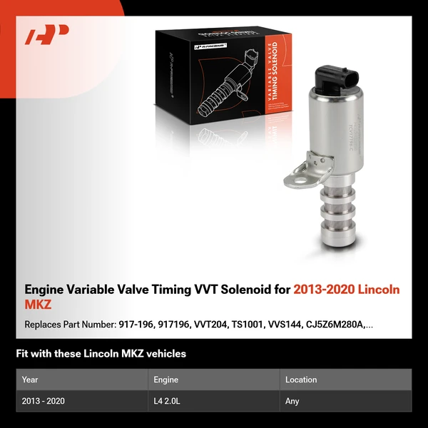 Engine Variable Valve Timing VVT Solenoid for 2013-2020 Lincoln MKZ