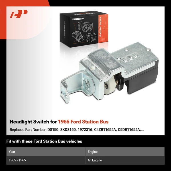 Headlight Switch for 1965 Ford Station Bus