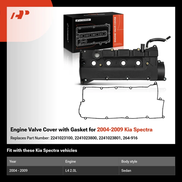 Engine Valve Cover with Gasket for 2004-2009 Kia Spectra