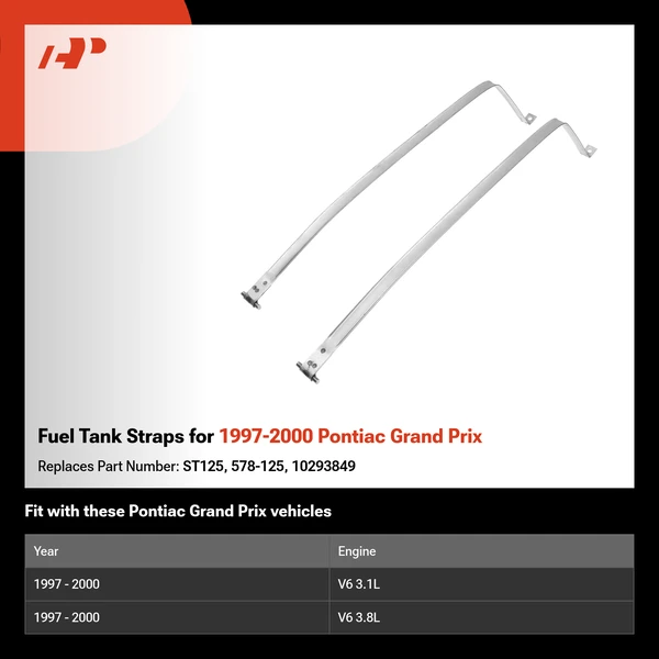 Fuel Tank Straps for 1997-2000 Pontiac Grand Prix