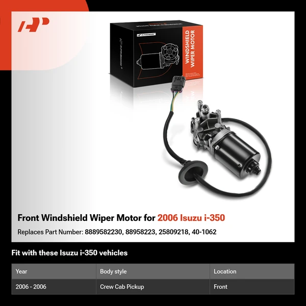 Front Windshield Wiper Motor for 2006 Isuzu i-350