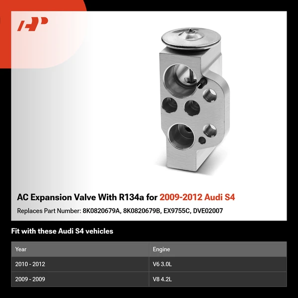 AC Expansion Valve With R134a for 2009-2012 Audi S4