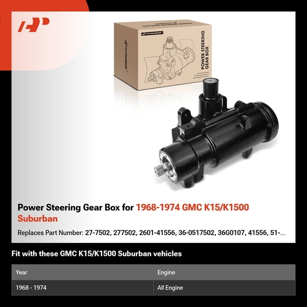 Power Steering Gear Box for 1968-1974 GMC K15/K1500 Suburban