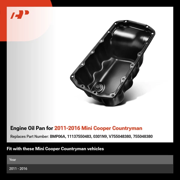 Engine Oil Pan for 2011-2016 Mini Cooper Countryman