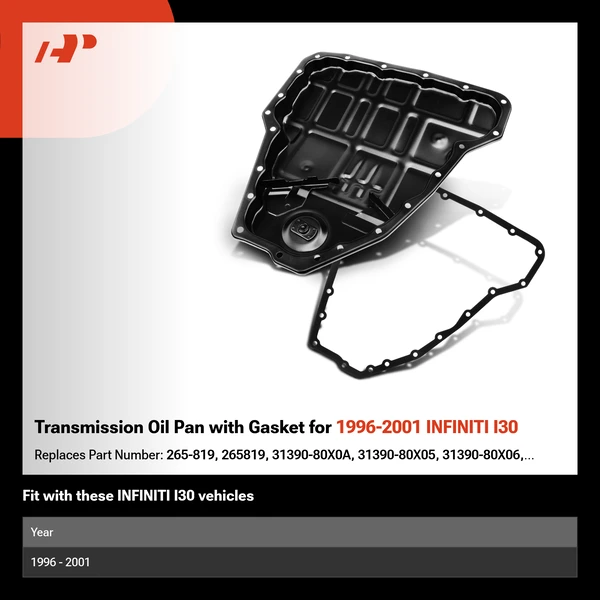 Transmission Oil Pan with Gasket for 1996-2001 INFINITI I30