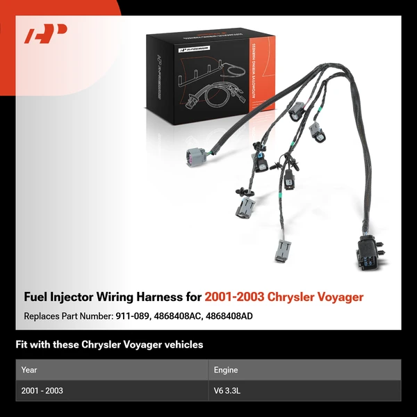 Fuel Injector Wiring Harness for 2001-2003 Chrysler Voyager