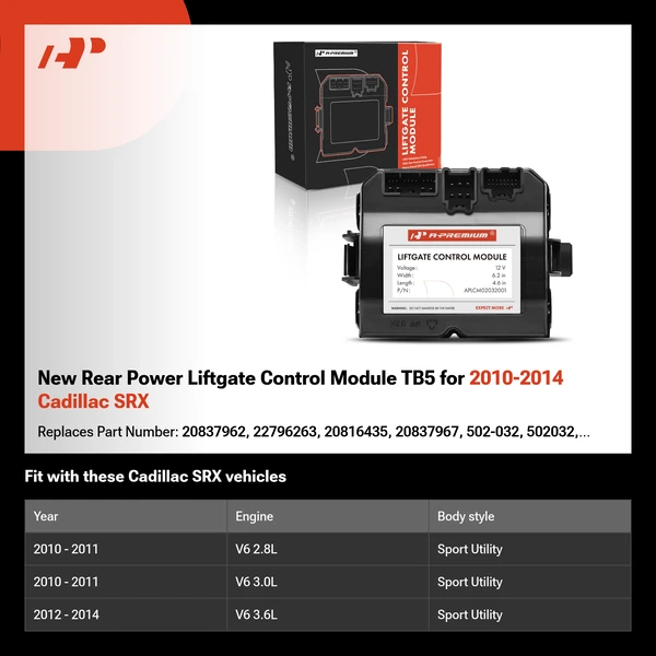 New Rear Power Liftgate Control Module TB5 for 2010-2014 Cadillac SRX