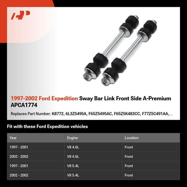 1997-2002 Ford Expedition Sway Bar Link Front Side A-Premium APCA1774