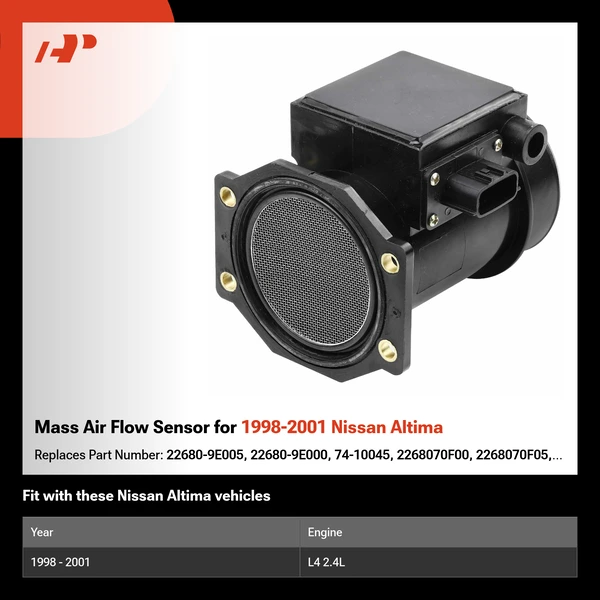Mass Air Flow Sensor for 1998-2001 Nissan Altima