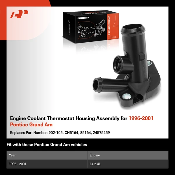 Engine Coolant Thermostat Housing Assembly for 1996-2001 Pontiac Grand Am