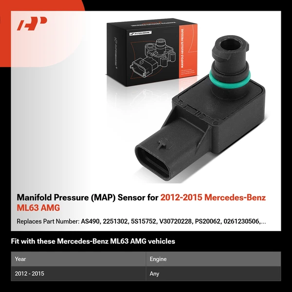 Manifold Pressure (MAP) Sensor for 2012-2015 Mercedes-Benz ML63 AMG