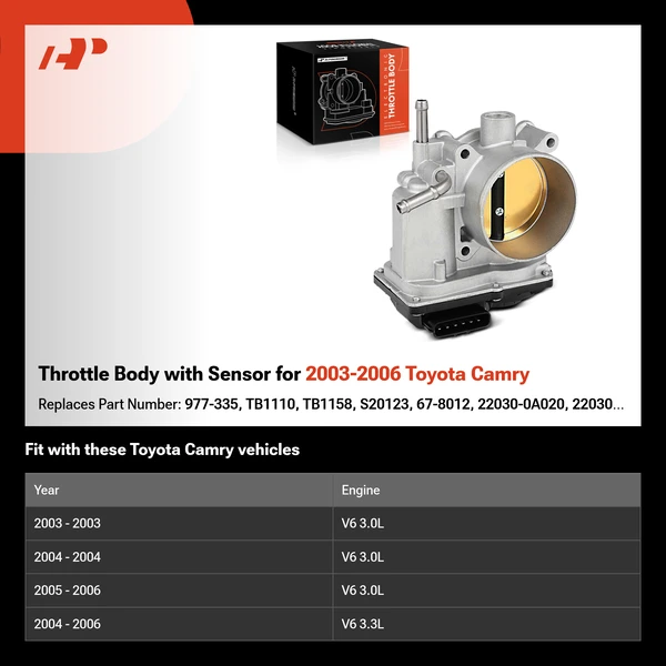 Throttle Body with Sensor for 2003-2006 Toyota Camry