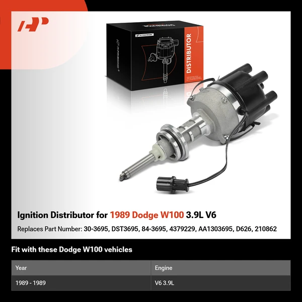 Ignition Distributor for 1989 Dodge W100 3.9L V6