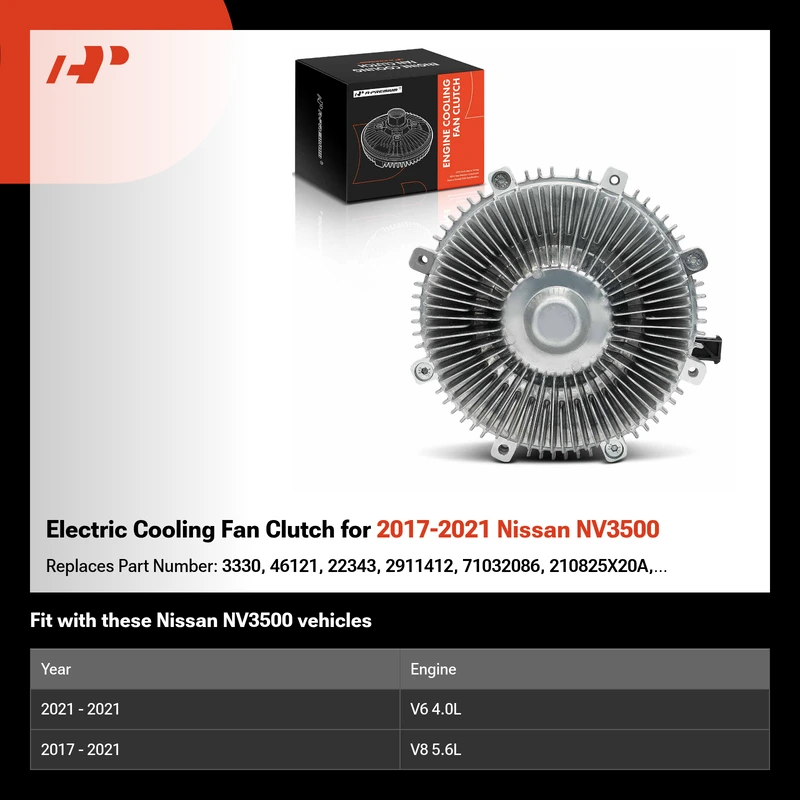 Electric Cooling Fan Clutch for 2017-2021 Nissan NV3500