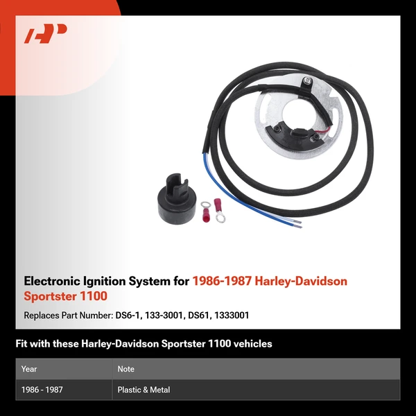 Electronic Ignition System for 1986-1987 Harley-Davidson Sportster 1100