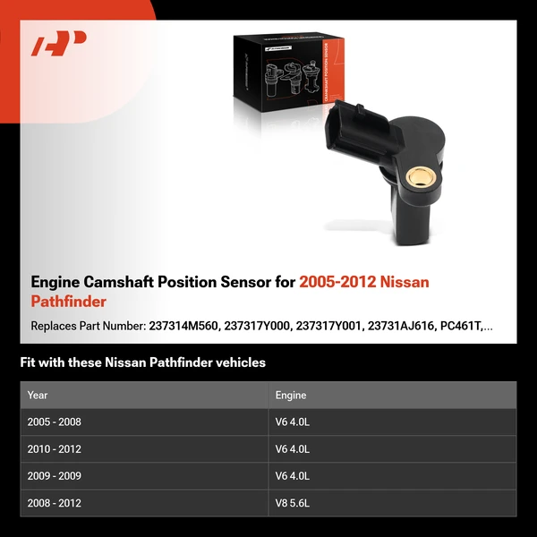 Engine Camshaft Position Sensor for 2005-2012 Nissan Pathfinder