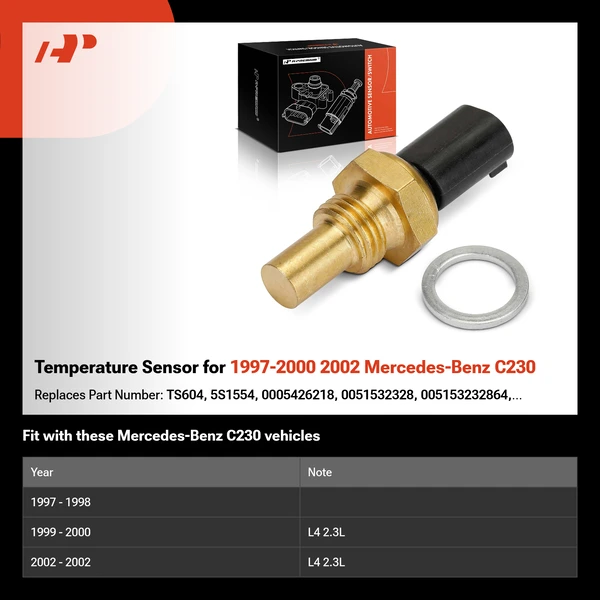 Temperature Sensor for 1997-2000 2002 Mercedes-Benz C230