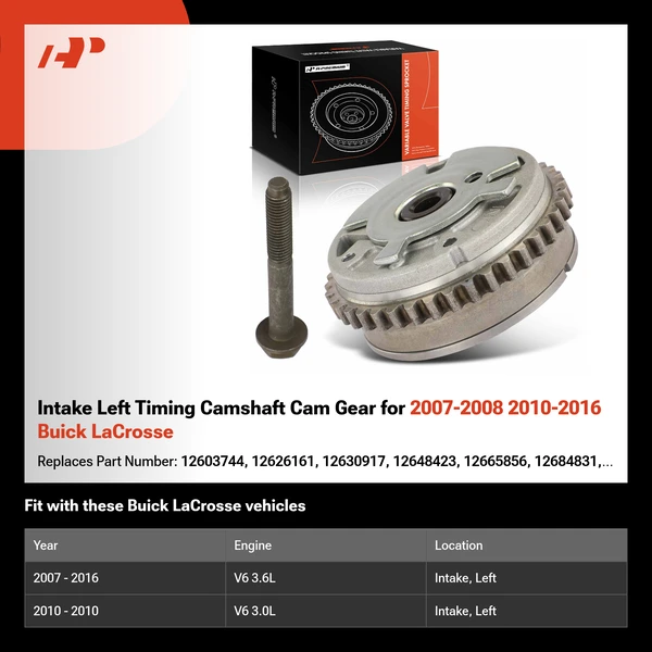 Intake Left Timing Camshaft Cam Gear for 2007-2008 2010-2016 Buick LaCrosse