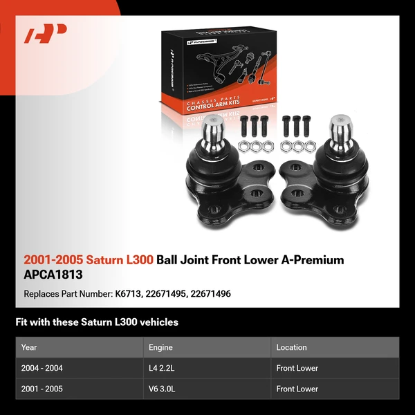 2001-2005 Saturn L300 Ball Joint Front Lower A-Premium APCA1813