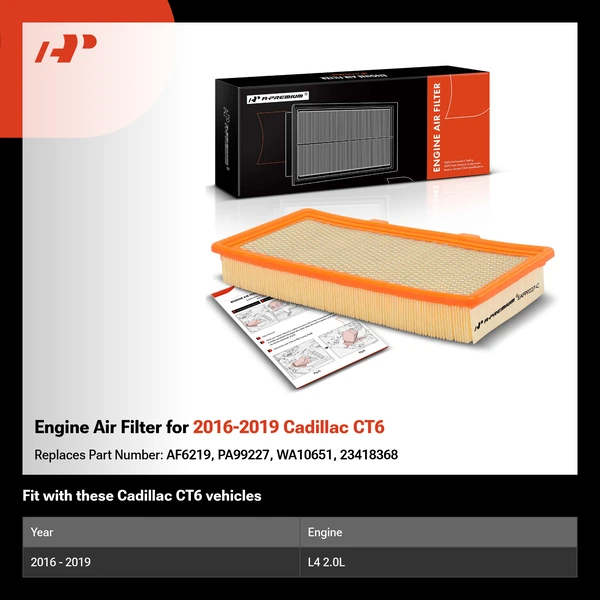Engine Air Filter for 2016-2019 Cadillac CT6