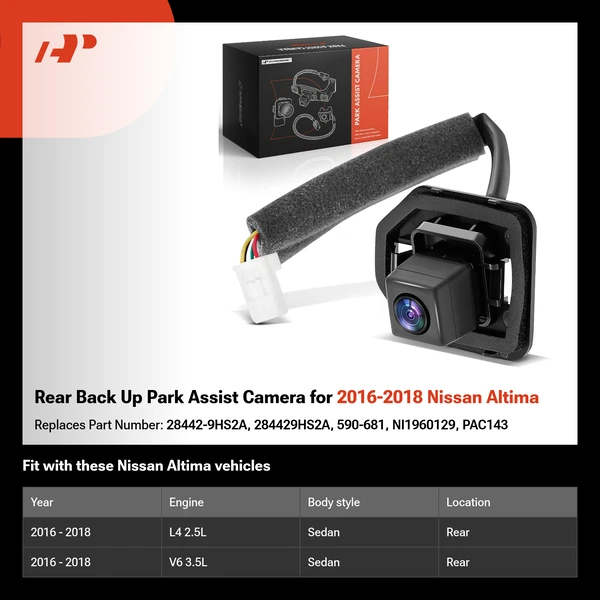 Rear Back Up Park Assist Camera for 2016-2018 Nissan Altima