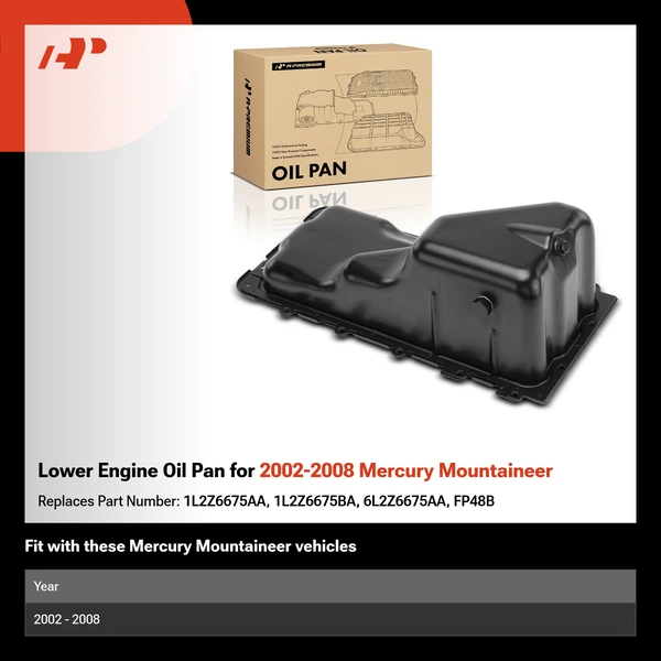 Lower Engine Oil Pan for 2002-2008 Mercury Mountaineer
