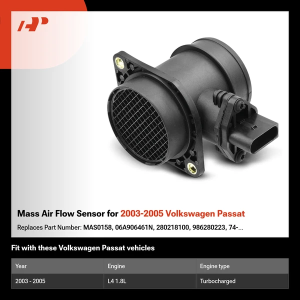 Mass Air Flow Sensor for 2003-2005 Volkswagen Passat