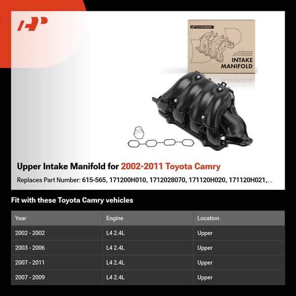 Upper Intake Manifold for 2002-2011 Toyota Camry