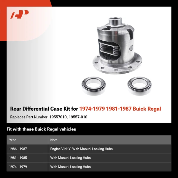 Rear Differential Case Kit for 1974-1979 1981-1987 Buick Regal