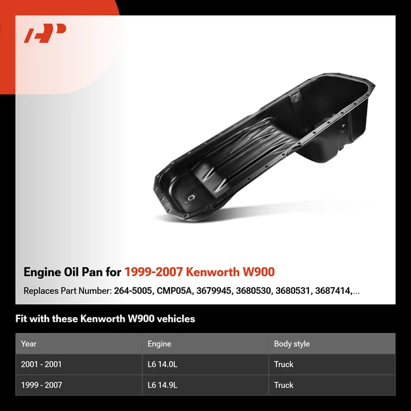 Engine Oil Pan for 1999-2007 Kenworth W900