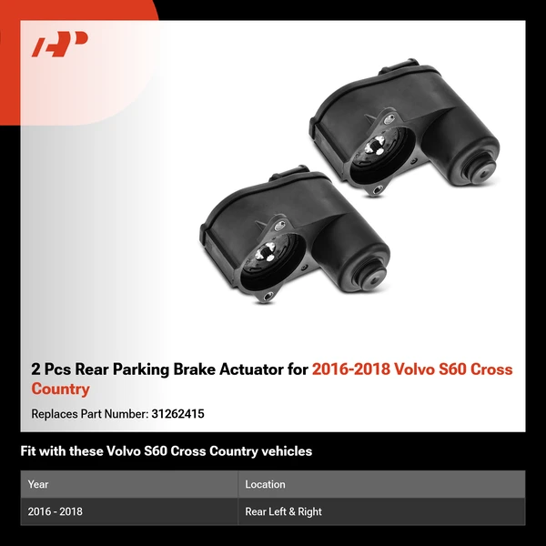 2 Pcs Rear Parking Brake Actuator for 2016-2018 Volvo S60 Cross Country