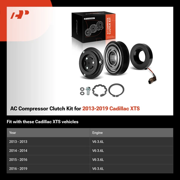 AC Compressor Clutch Kit for 2013-2019 Cadillac XTS