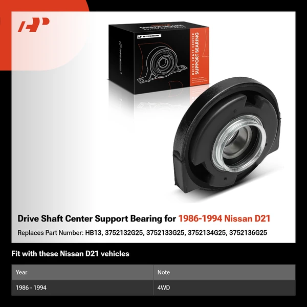 Drive Shaft Center Support Bearing for 1986-1994 Nissan D21