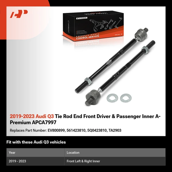 2019-2023 Audi Q3 Tie Rod End Front Driver & Passenger Inner A-Premium APCA7997
