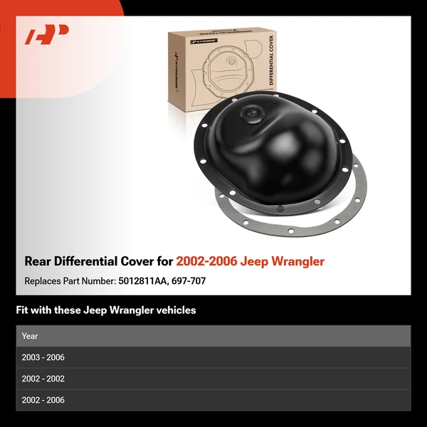 Rear Differential Cover for 2002-2006 Jeep Wrangler