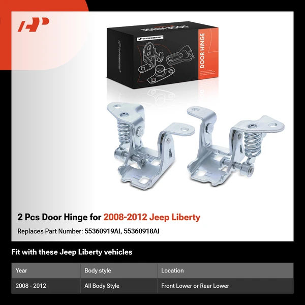 2 Pcs Door Hinge for 2008-2012 Jeep Liberty