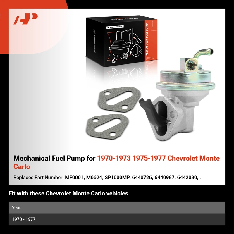 Mechanical Fuel Pump for 1970-1973 1975-1977 Chevrolet Monte Carlo