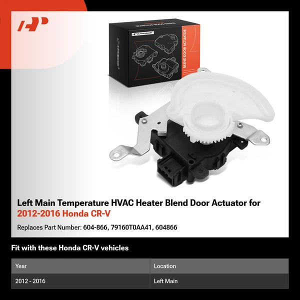Left Main Temperature HVAC Heater Blend Door Actuator for 2012-2016 Honda CR-V
