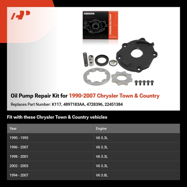 Oil Pump Repair Kit for 1990-2007 Chrysler Town & Country