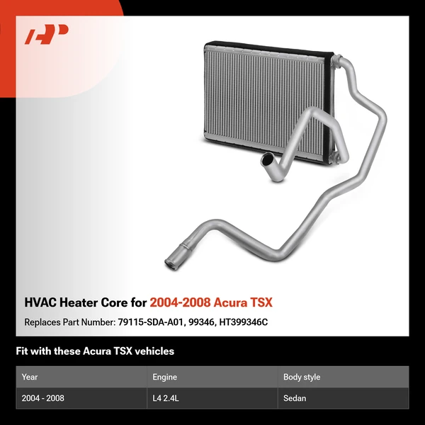 HVAC Heater Core for 2004-2008 Acura TSX