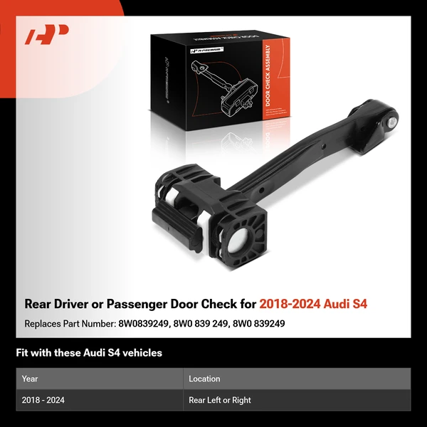 Rear Driver or Passenger Door Check for 2018-2024 Audi S4