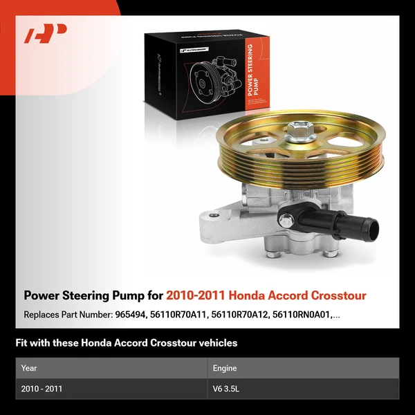 Power Steering Pump for 2010-2011 Honda Accord Crosstour