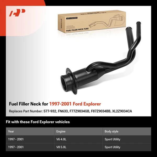 Fuel Filler Neck for 1997-2001 Ford Explorer