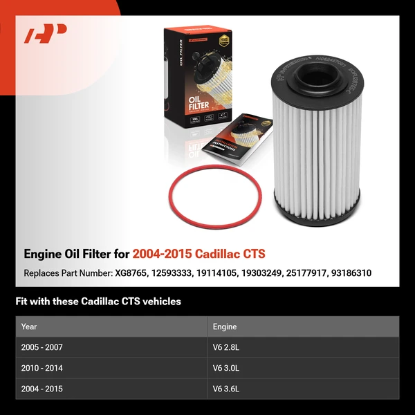Engine Oil Filter for 2004-2015 Cadillac CTS